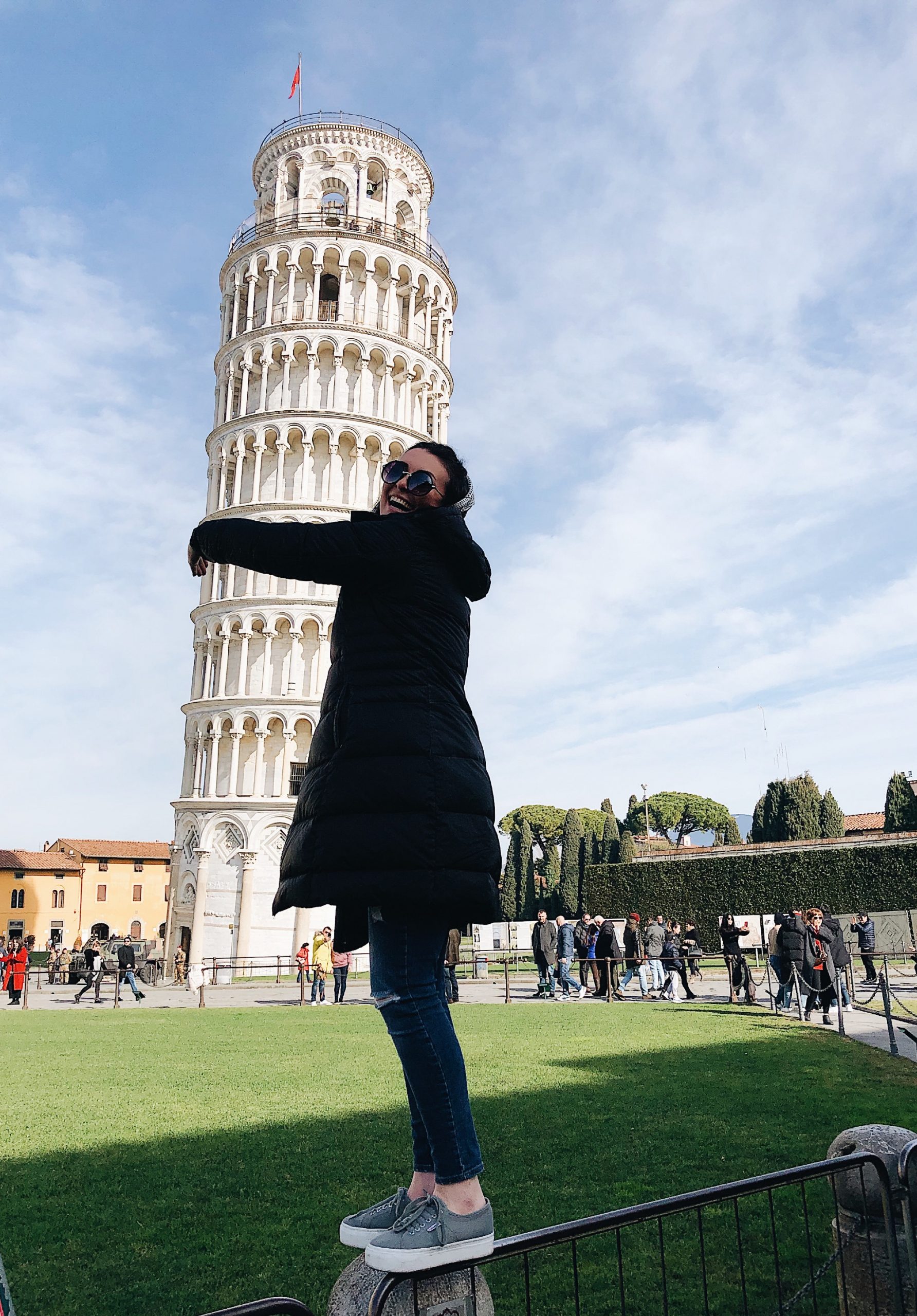 Julia Pangallo at the Leaning Tower of Pisa 